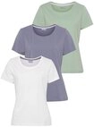 Eastwind T-Shirt (3er-Pack) Kurzarm, h&uuml;ftlang, f&uuml;r die Freizeit, aus Baumwolle