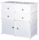 HOMCOM Kommode Regal mit Aufbewahrungsboxen
