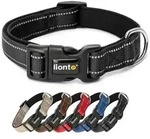 lionto Hunde-Halsband reflektierend, verstellbare L&auml;nge 30-40 cm S schwarz,...