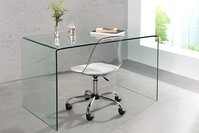 riess-ambiente Schreibtisch FANTOME 120cm transparent, Arbeitszimmer &middot; Glas &middot;
