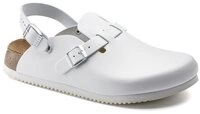 Birkenstock Clog Kay Superlauf, Naturleder, wei&szlig; Pantolette