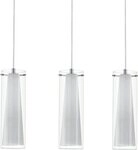 EGLO H&auml;ngeleuchte PINTO Pendellampe, Stahl und Glas, Esstischlampe, E27, IP20,