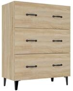 vidaXL Kommode NA Sideboard Sonoma Eiche 69,5x34x90 cm Spanplatte Kommode...