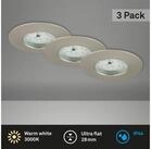 Briloner Leuchten LED Einbaustrahler Einbauleuchte Extra-Warmwei&szlig; 3er Set auch f&uuml;r