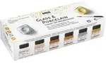 Kreul Bastelfarbe Glass & Porcelain Classic - Metallicfarben, 6er-Set