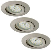 Briloner Leuchten LED Einbaustrahler Briloner 3er Set LED Einbauleuchten Attach,