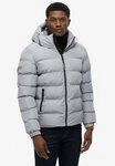 Superdry Steppjacke HOODED SPORTS PUFFER JACKET Kunstfaser, relaxed fit
