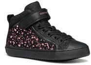 Geox J KALISPERA GIRL Sneaker Schn&uuml;rboots, Glitzerschuh mit Gummizug,