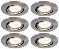 Paulmann LED Einbaustrahler, Leuchtmittel nicht inklusive, 6er Set...