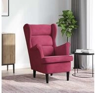 vidaXL Sessel vidaXL Sessel Weinrot Samt