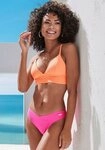 Venice Beach Bikini-Hose Lucky aus gerippter Strukturware
