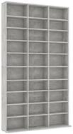 vidaXL Regal 102 x 16 x 1775 cm CD-Regal Betongrau 102x23x177,5 cm Spanplatte...