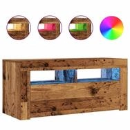 vidaXL TV-Schrank NA TV-Schrank mit LED-Leuchten Altholz-Optik 90x35x40 cm