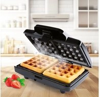 GOURMETmaxx Waffeleisen GOURMETmaxx Waffeleisen f&uuml;r 2 Belgische Waffeln, 750 W