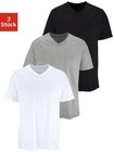 H.I.S T-Shirt mit V-Ausschnitt, V-neck, Unterziehshirt (3er-Pack) unifarben,...