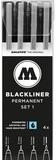 MOLOTOW Fineliner Blackliner VE=4 St&uuml;ck Set 1 sortiert schwarz