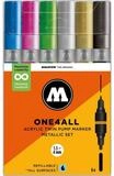 MOLOTOW Permanentmarker Acrylmarker One4All Twin Metallic Set