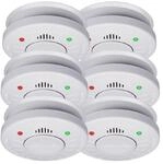 smartwares Rauchmelder (6er Set Optischer Mini Rauchwarnmelder mit 10 Jahres