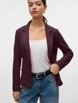 Jerseyblazer VERO MODA "VMJULIA LS BLAZER JRS NOOS", Damen, Gr. 38, rot