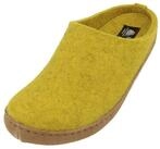 Haflinger Emils Toffel Filzpantoffel Hausschuh mit Ledersohle Unisex Hausschuh