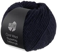 LANA GROSSA Cool Wool Superbig Melange 0209 nachtblau meliert H&auml;kelwolle, 80 m