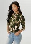 Hemdbluse ANISTON SELECTED, Damen, Gr. 36, gr&uuml;n (khaki, gr&uuml;n, beige, camel,...