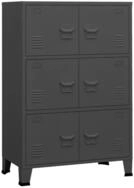 vidaXL Aufbewahrungsbox Lagerschrank Industrial Anthrazit 75x40x115 cm Metall...