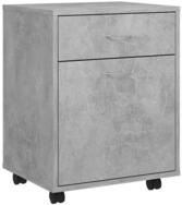 vidaXL Rollcontainer, Rollschrank Betongrau 45x38x54 cm Holzwerkstoff