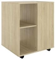 vidaXL Rollcontainer, Rollschrank Sonoma-Eiche 60x53x72 cm Holzwerkstoff