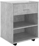vidaXL Rollcontainer Rollschrank Betongrau 46x36x59 cm Holzwerkstoff, (1 St)
