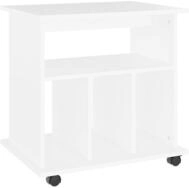vidaXL Rollcontainer, Rollschrank Wei&szlig; 60x45x60 cm Holzwerkstoff