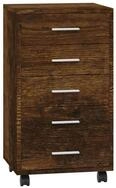 vidaXL Mehrzweckschrank vidaXL Schubladenschrank mit Rollen R&auml;uchereiche
