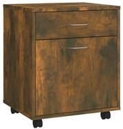 vidaXL Rollcontainer, Rollschrank R&auml;uchereiche 45x38x54 cm Holzwerkstoff
