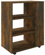 vidaXL Rollcontainer Rollschrank R&auml;uchereiche 60x35x75 cm Holzwerkstoff, (1 St)