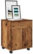 vidaXL Rollcontainer, Rollcontainer Altholz-Optik 45x38x54 cm Holzwerkstoff