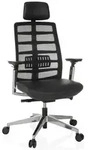 hjh OFFICE Drehstuhl High End B&uuml;rostuhl Spinio Elite L Leder/Netzstoff (1 St),...