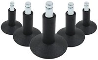 hjh OFFICE Stuhlrolle Stuhlgleiter 5 X Stand Nr. 12 Metall, Kunststoff, (5er...
