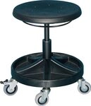 Hocker LOTZ 3528.11-Ring-FS2 Drehhocker mit Rollen PU-Schaum schwarz Sitzh&ouml;