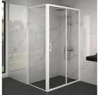 Marwell Eckdusche CITY, BxT: 80x10,5 cm, Einscheibensicherheitsglas, mit