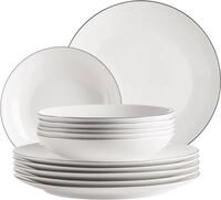 M&Auml;SER Tafelservice FELISE, aus Porzellan (12-tlg), 6 Personen, Porzellan,...