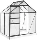 BRAST Gew&auml;chshaus Aluminium mit Fundament rostfrei 130x190x195cm, BxTxH: 190 x...