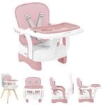 Kikkaboo Stuhl Kinderstuhl, Booster Chewy, Doppeltablett, Sicherheitsgurt, faltbar