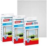 tesa Fliegengitter-Gewebe Klett Fliegengitter f&uuml;r Fenster - Insektenschutz - 130x150