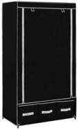 vidaXL Schrankmodule Kleiderschrank Schwarz 87 x 49 x 159 cm Stoff