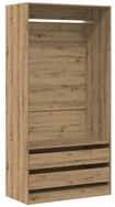 vidaXL Kleiderschrank 100 x 50 x 200 cm Kleiderschrank Artisan-Eiche 100x50x200...
