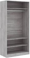 vidaXL Kleiderschrank 100 x 50 x 200 cm Kleiderschrank Grau Sonoma 100x50x200 cm