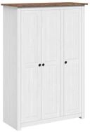 vidaXL Kleiderschrank Kleiderschrank 3-T&uuml;rig Wei&szlig; 118&times;50&times;171,5 cm Kiefer...