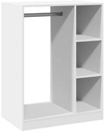 vidaXL Kleiderst&auml;nder Kleiderschrank Wei&szlig; 77x48x102 cm Holzwerkstoff, (1 St)