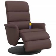 vidaXL Massagesessel, Relaxsessel mit Fu&szlig;teil Braun Kunstleder