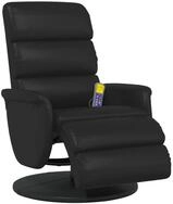 vidaXL Sessel Massagesessel mit Fu&szlig;teil Schwarz Kunstleder (1-St)